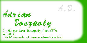 adrian doszpoly business card